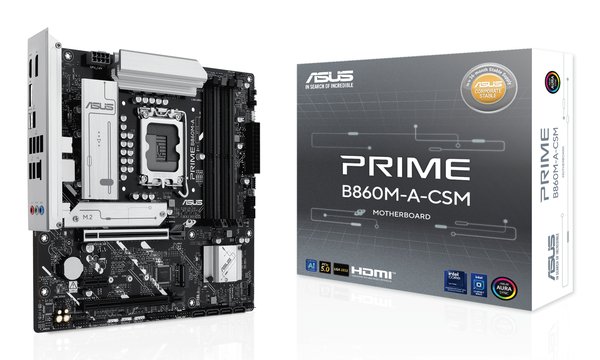 Материнская плата ASUS PRIME B860M-A-CSM, LGA1851, Intel B860, 4xDDR5, 4xSATA, 2xM.2, 1xPCIe 5.0 x16, 1xPCIe 4.0 x4, 1xPCIe x1, 2xDP, 1xHDMI, 1x2.5Gb LAN, 4xUSB 2.0, 2xUSB 3.2 Gen 1, 1xUSB 3.2 Gen 2, 1xUSB-C, 3x3.5 мм, 7.1, mATX