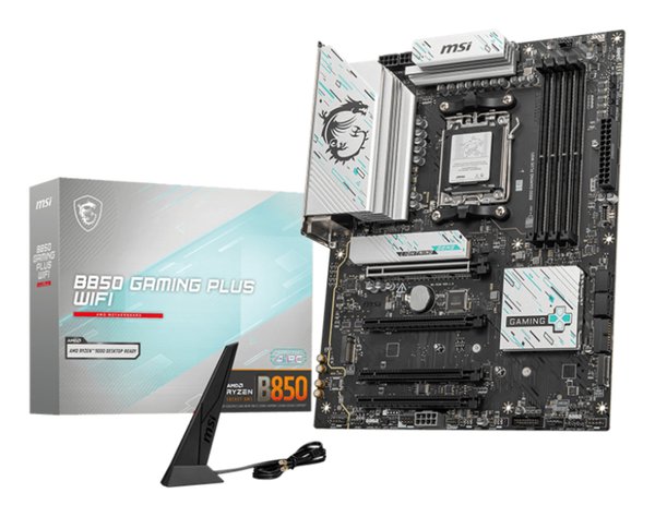 Материнская плата MSI B850 GAMING PLUS WIFI SocketAM5 AMD B850 4xDDR5 ATX AC`97 8ch(7.1) 5Gigabit RAID+DP