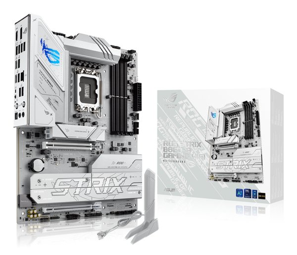 Материнская плата ASUS ROG STRIX B860-A GAMING WIFI, LGA1851, Intel B860, 4xDDR5, 4xSATA, 4xM.2, 2xPCIe 5.0 x16, 1xDP, 1xHDMI, 1x2.5Gb LAN, Wi-Fi, Bluetooth, 4xUSB 2.0, 2xUSB 3.2 Gen 1, 3xUSB 3.2 Gen 2, 1xUSB 4, 2xUSB-C, 3x3.5 мм, 7.1, ATX