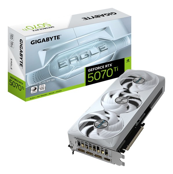 Видеокарта Gigabyte GV-N507TEAGLEOC ICE-16GD 1.0 NV RTX 5070TI 16Gb 256bit GDDR7 2542/28000/HDMI
