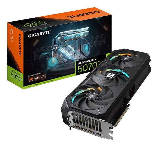 Видеокарта Gigabyte GV-N507TGAMING OC-16GD 1.0 NV RTX 5070TI 16Gb 256bit GDDR7 2805/28000/HDMI