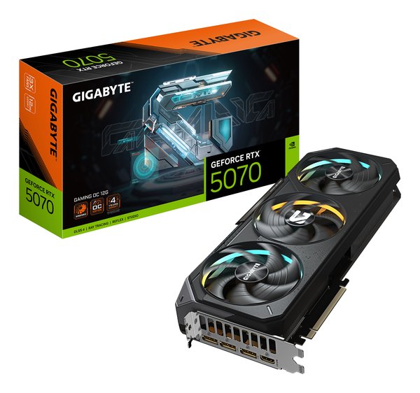 Видеокарта Gigabyte PCI-E GV-N5070GAMING OC-12GD 1.0 NVIDIA GeForce RTX 5070 12Gb 192bit GDDR7 2805/28000 HDMIx1 DPx3 HDCP Ret