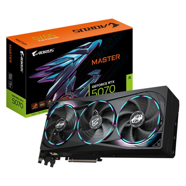 Видеокарта Gigabyte PCI-E GV-N5070AORUS M-12GD 1.0 NVIDIA GeForce RTX 5070 12Gb 192bit GDDR7 2805/28000 HDMIx1 DPx3 HDCP Ret