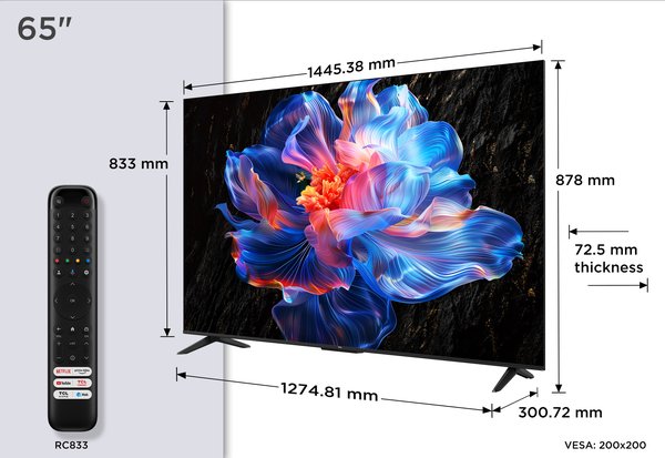 Телевизор TCL 65" 65P6K черный DLED LCD 4K UHD 60Hz Smart TV