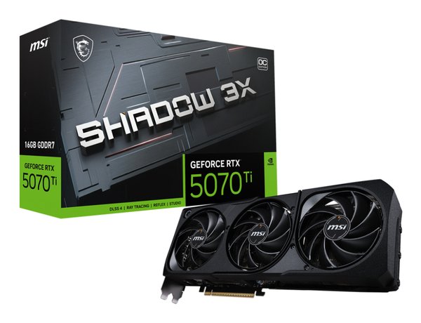 Видеокарта MSI PCIE16 RTX 5070TI 16Gb RTX 5070 Ti 16G SHADOW 3X OC