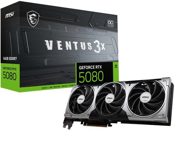 Видеокарта MSI GeForce RTX 5080 16G VENTUS 3X OC