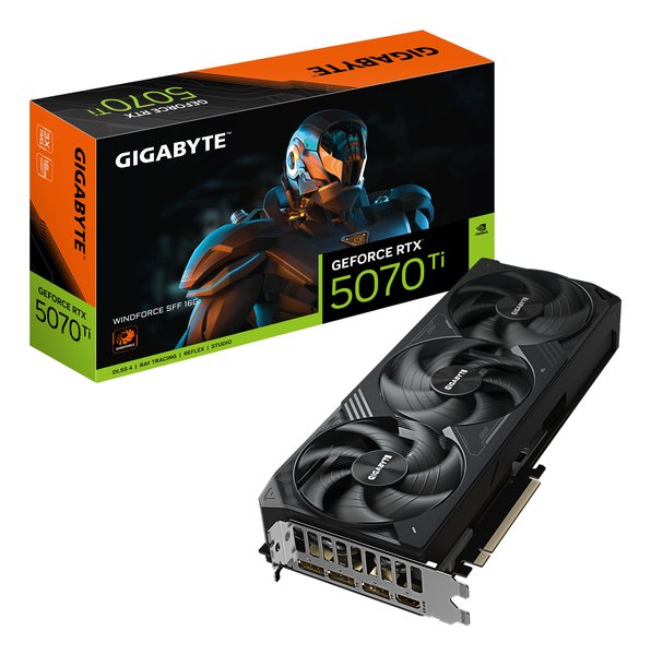 Видеокарта Gigabyte PCI-E GV-N507TWF3-16GD 1.0 NVIDIA GeForce RTX 5070TI 16Gb 256bit GDDR7 2452/28000 HDMIx1 DPx3 HDCP Ret