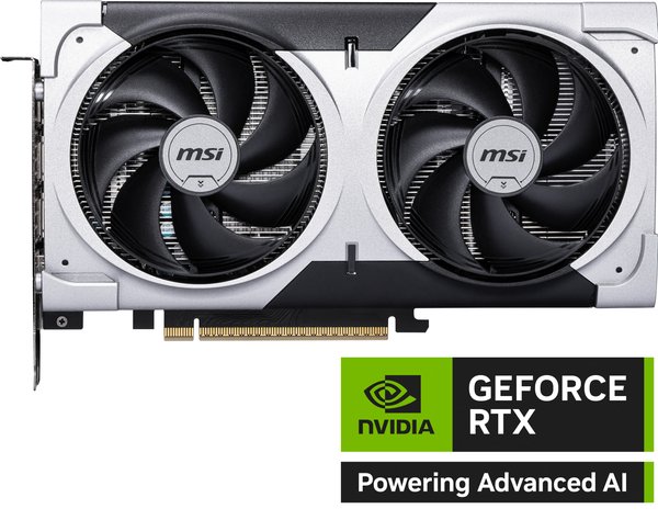 Видеокарта MSI RTX 5060 Ti 8G VENTUS 2X OC PLUS, NVIDIA RTX 5060 Ti, 8 ГБ GDDR7, 128 бит, PCI-e 5.0, 1xHDMI, 3xDP, 2617 МГц