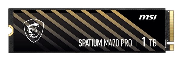 Накопитель SSD MSI M.2 2280 1Tb SPATIUM M470 PRO Client SSD S78-440L0J0-P83, PCIe Gen4x4 with NVMe