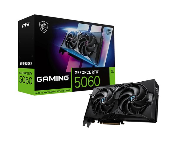 Видеокарта MSI RTX 5060 8G GAMING OC RTX 5060 8Gb 128bit GDDR7 2640/28000 HDMIx1 DPx3 HDCP Ret