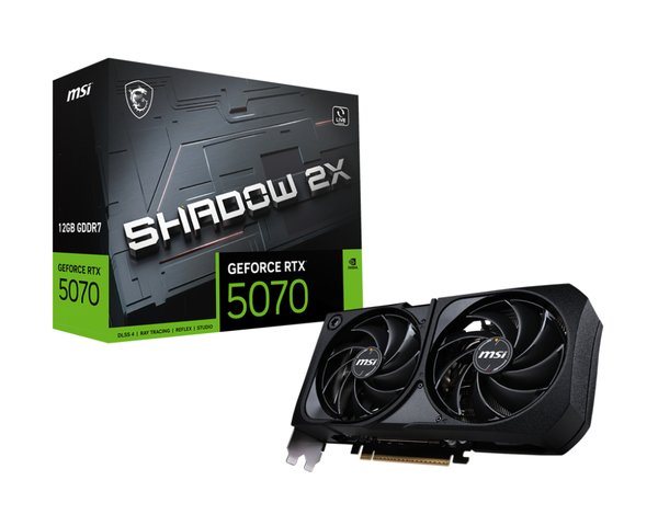 Видеокарта MSI RTX 5070 12G SHADOW 2X PCIE16 RTX 5070 12Gb