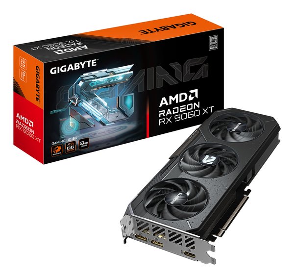 Видеокарта Gigabyte PCI-E 5.0 GV-R9060XTGAMING OC-8GD 1.0 AMD Radeon RX 9060XT 8Gb 128bit GDDR6 2210/20000 HDMIx2 DPx2 HDCP Ret