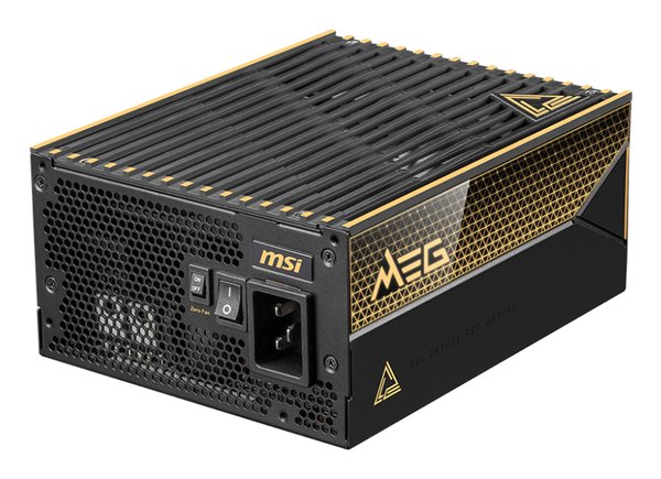 Блок питания ПК MSI MEG Ai1600T PCIE5, 1600W, 80 PLUS Titanium, полностью модульный, ATX 3.1, PCIE5.1, RTL