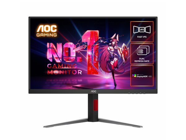 Монитор 27" AOC U27G4 Fast IPS 3840x2160, 160 Гц, 0.3 мс, 16:9, 350 кд/м², DP 1.4, 2xHDMI 2.1, черный