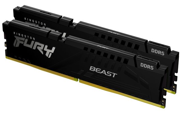 Оперативная память Kingston Fury Beast, DDR5, 64Gb (2x32 GB), 5600 MHz, CL36, радиатор, черный