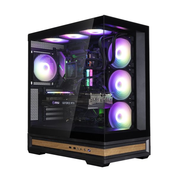 Компьютерный корпус ZALMAN P40 NAMU, ATX, черный, WINDOW, WOODEN ELEMENTS, 2xCombo(2.5” or 3.5”), 1xUSB TYPE-C, 2xUSB 3.0, SIDE 3x120мм ARGb, REAR 1x120мм ARGb