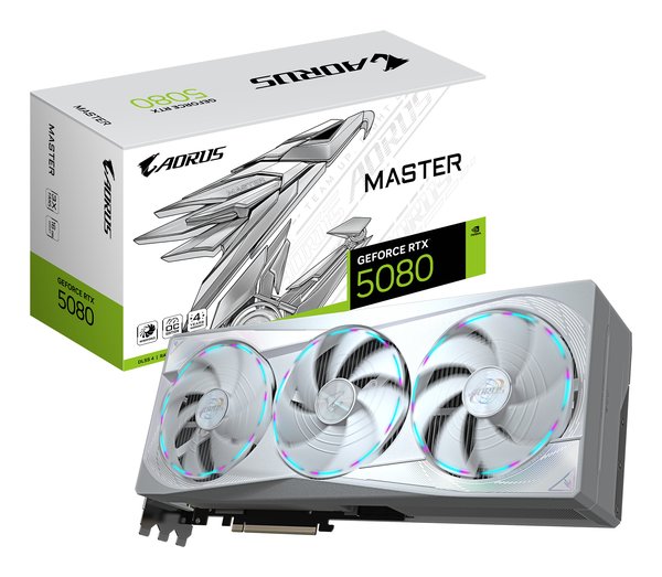 Видеокарта Gigabyte PCI-E 5.0 GV-N5080AORUSM ICE-16GD 1.0 NVIDIA GeForce RTX 5080 16Gb 256bit GDDR7 2617/30000 HDMIx1 DPx3 HDCP Ret