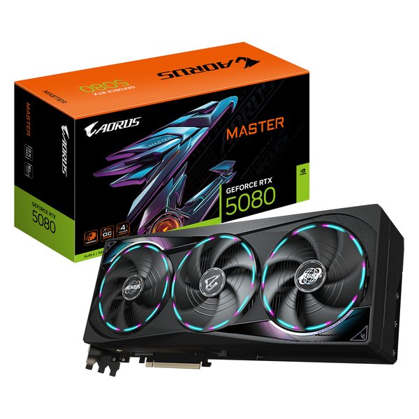 Видеокарта Gigabyte PCI-E 5.0 GV-N5080AORUS M-16GD 1.0 NVIDIA GeForce RTX 5080 16Gb 256bit GDDR7 2805/30000 HDMIx1 DPx3 HDCP Ret