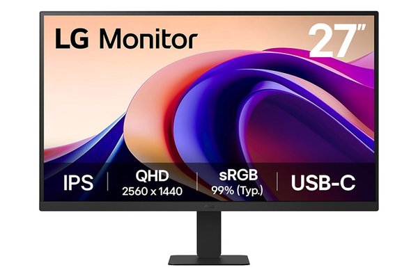Монитор 27" LG 27U631A-B IPS 2560x1440, 100 Гц, 5 мс, 16:9, 250 кд/м², HDMI 1.4, USB-C (15 Вт), 3.5 Jack, HDR10, черный