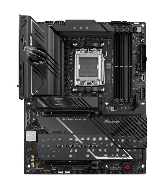 Материнская плата ASUS ROG STRIX X870E-H GAMING WIFI7, AM5, AMD X870E, 4xDDR5, 4xSATA, 4xM.2, 1xPCIe 5.0 x16, 1xPCIe 4.0 x4, 1xHDMI, 2xUSB-C 40Gbps (USB4), 1xUSB-C 10Gbps, 3xUSB-A 10Gbps, 6xUSB-A 5Gbps, 2xUSB-A 2.0, 2x3.5 мм, 7.1, ATX
