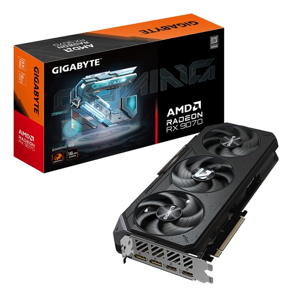 Видеокарта Gigabyte PCI-E 5.0 GV-R9070GAMING-16GD 1.0 AMD Radeon RX 9070 16Gb 256bit GDDR6 2210/20000 HDMIx2 DPx2 HDCP Ret