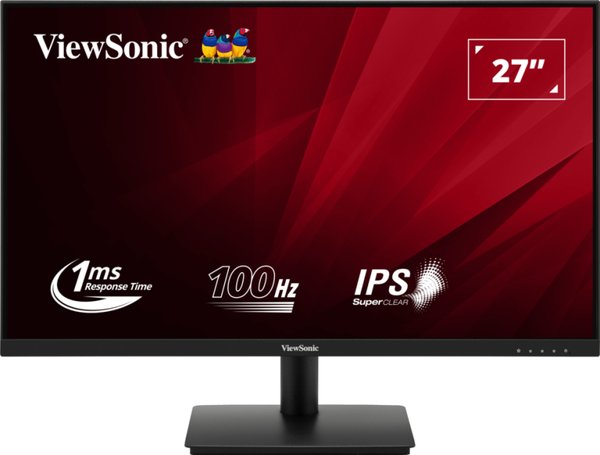 Монитор 27" ViewSonic VA270-H-2 IPS 1920x1080, 100 Гц, 1 мс (MPRT), 16:9, 300 кд/м², HDMI 1.4, VGA, Flicker Free, Low Blue Light, черный