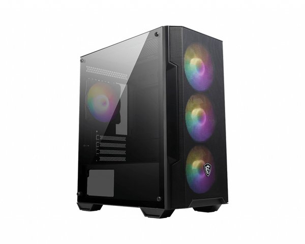 Корпус MSI MAG FORGE M100A, Micro-Tower, чёрный, 4 x 120 мм