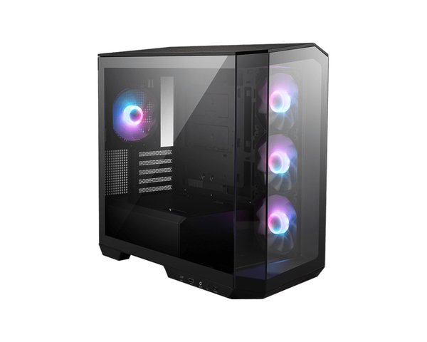 Компьютерный корпус без блока питания Case MSI MAG PANO M100R PZ, Mini-Tower, TG, 4x120мм ARGB, 1xUSB 3.2, 1xUSB 3.2 Type-C, mATX, mITX черный