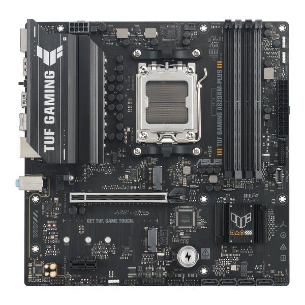 Материнская плата ASUS TUF GAMING A620M-A PLUS, AM5, AMD A620A, 4xDDR5, 4xSATA, 2xM.2, 1xPCIe 4.0 x16, 1xPCIe 3.0 x1, 1xHDMI, 2xDP, 1x2.5Gb LAN, 2xUSB-A 10Gbps, 4xUSB-A 2.0, 3x3.5 мм, 7.1, mATX