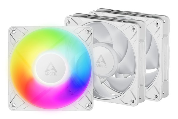 Вентилятор корпусной ARCTIC P12 Pro A-RGb (White) - 3 Pack- retail (ACFAN00326A)
