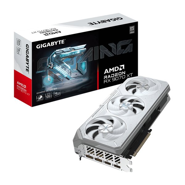 Видеокарта Gigabyte PCI-E 5.0 GV-R907XGAMINGOCICE-16GD AMD Radeon RX 9070XT 16Gb 256bit GDDR6 2520/20000 HDMIx2 DPx2 HDCP Ret