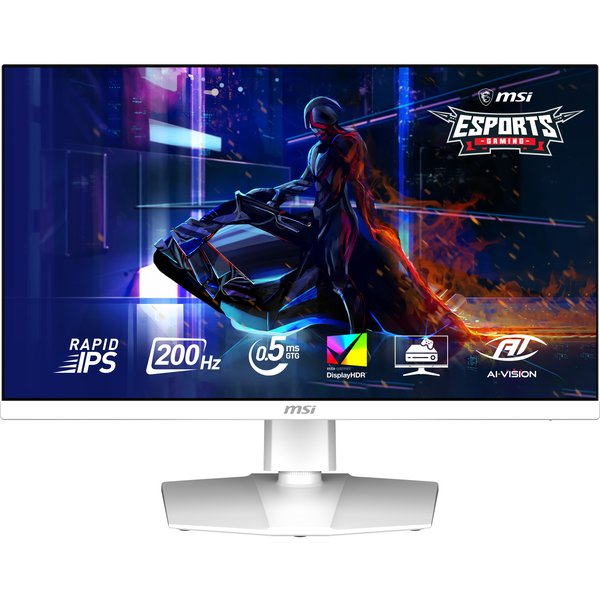 Монитор 27" MSI MAG 274QRFW E20 Rapid IPS 2560x1440, 200 Гц, 1 мс, 16:9, 400 кд/м², 2xHDMI 2.0b, DP 1.4a, USB-C, 3.5 Jack, HDR10, FreeSync, белый