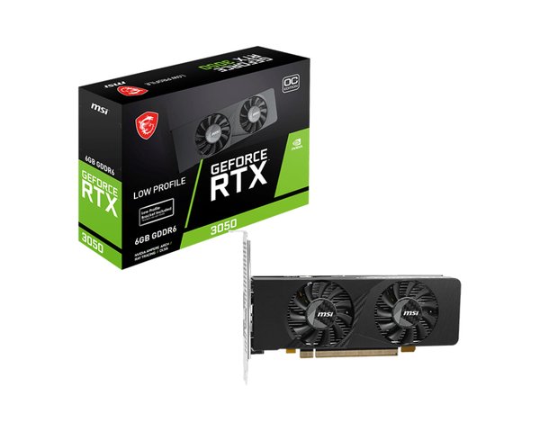 Видеокарта MSI RTX3050 LP E OC 6GB GDDR6 96bit DP 2xHDMI 2FAN RTL