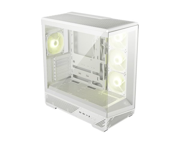 Компьютерный корпус MSI MAG PANO 130R PZ White 2xUSB 3.2 Gen 1, 1xUSB 3.2 Gen2 Type-C, 3x120мм ARGB Reverse Blade Fan, 1x120мм ARGB Fan, 1 to 3 Fan PWM Splitter, Tempered Glass Window