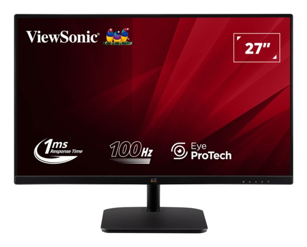 Монитор 27" ViewSonic VA2732-H-2 IPS 1920x1080, 100 Гц, 1 мс (MPRT), 16:9, 250 кд/м², VGA, HDMI 1.4, HDR10, Adaptive-Sync, черный
