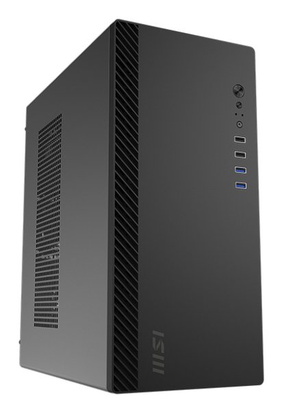 Корпус ПК без блока питания/ Case MSI PRO SHIELD M100P, Midi-Tower, 1x80мм, 2xUSB 3.2, 2xUSB 2.0, mATX, mITX Black