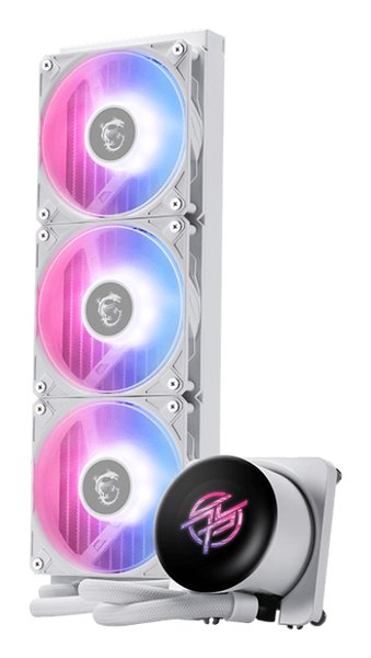 Система жидкостного охлаждения/ Water Cooling System MSI MPG CORELIQUID P13 360 (300W, 360мм, LED, White, ARGB/ Fans: 3x120мм, 64.89CFM, 2050RPM/ Pump 20dBA, 3400RPM, Rad thickness 27мм/ S: 1851, 1700, AM5, AM4)