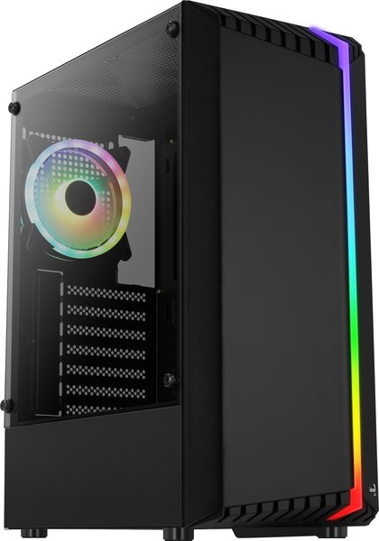 Корпус ATX AeroCool Bionic-G-BK-v2 4710562758672 черный, без БП, 2*USB 3.0, USB 2.0, HD Audio