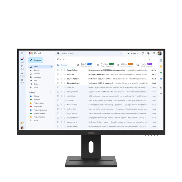 Монитор 27" Lenovo ThinkVision E27-40 IPS 1920x1080, 100 Гц, 4 мс, 16:9, 300 кд/м², VGA, HDMI 1.4, DP 1.2, 3.5 Jack, динамики (2×2 Вт), HDR10, черный