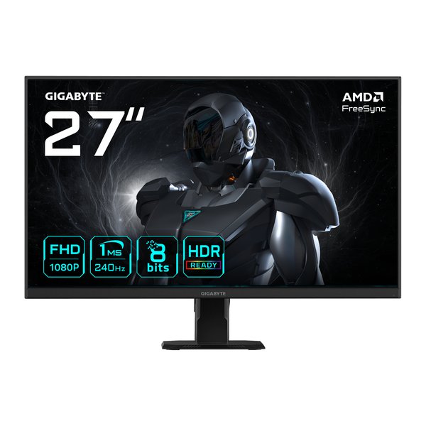 Монитор 27" Gigabyte GS27F2 EK, 1920x1080, IPS, 240Гц, 2хHDMI, 1хDP, черный