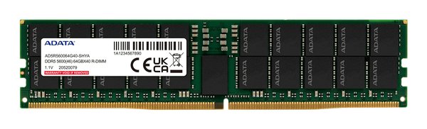 Оперативаня память ADATA DDR5 R-DIMM 32GB 5600MHz 1*32GB ECC Reg 1.1V CL46-45-45 SINGLE TRAY