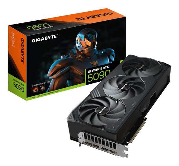 Видеокарта GIGABYTE GeForce RTX 5090 WINDFORCE OC GV-N5090WF3OC-32GD
