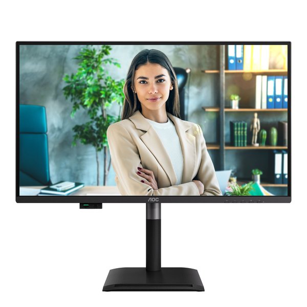 Монитор 27" AOC Q27P4CV IPS QHD, 120 Гц, 4 мс, 16:9, 350 кд/м², HDMI, DP x2, USB-C (PD), LAN, встроенные динамики, черный