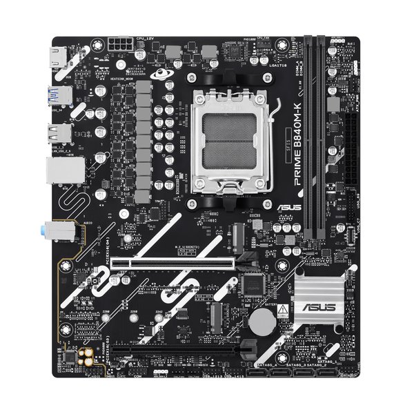 Материнская плата Asus PRIME B840M-K Socket AM5 AMD B840 2xDDR5 mATX AC`97 8ch(7.1) 2.5Gg RAID+HDMI