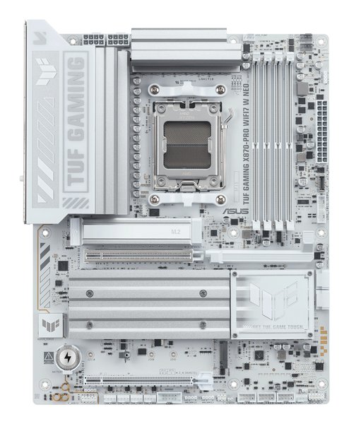 Материнская плата ASUS TUF GAMING X870-PRO WIFI7 W NEO, AM5, AMD X870, 4xDDR5, 2xSATA, 4xM.2, 1xPCIe 5.0 x16, 1xPCIe 4.0 x16, 1xHDMI, 1x5Gb LAN, Wi-Fi 7, Bluetooth 5.4, 2xUSB-C 40Gbps (USB4 / Gen3x2), 3xUSB-A 10Gbps, 4xUSB-A 5Gbps, 1xUSB-A 2.0, 3x3.5 мм, 7.1, ATX