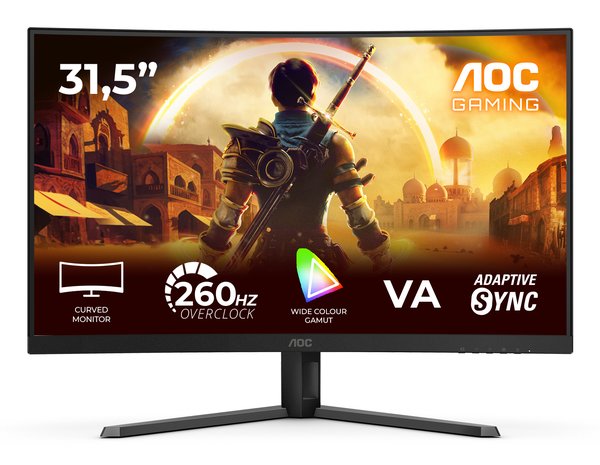 Монитор AOC 31,5" C32G42ZE, 16:9, VA, FHD, 4ms, 300cd, 240Hz, HDMI, DP