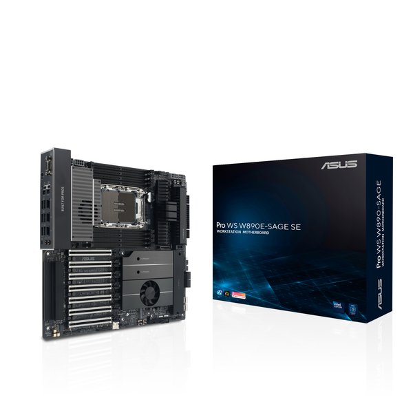 Серверная материнская плата ASUS PRO WS W890E-SAGE SE, LGA 4710-2, Intel W890, 8xDDR5, 4xSATA, 4xM.2, 7xPCIe 5.0 x16, 1xVGA, 2x10Gb LAN, IPMI, 2xUSB-C 40Gbps (USB4 / Gen3x2), 6xUSB-A 10Gbps, 2x3.5 мм, 7.1, EEB