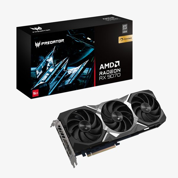 Видеокарта Acer Predator AMD RX9070 OC 16GB GDDR6