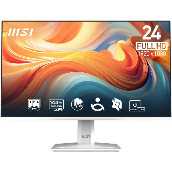 Монитор MSI 23.8" Pro MP243W E14 белый IPS LED 4ms 16:9 HDMI M/M 1500:1 300cd 178гр/178гр 1920x1080 144Hz DP FHD 2.95кг