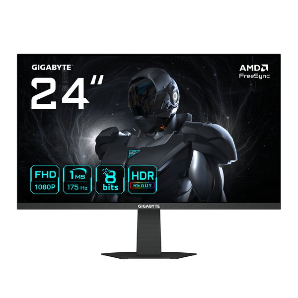 Монитор Gigabyte 23.8" GS24F14A черный IPS LED 16:9 HDMI матовая 400cd 178гр/178гр 1920x1080 175Hz DP FHD 3.16кг